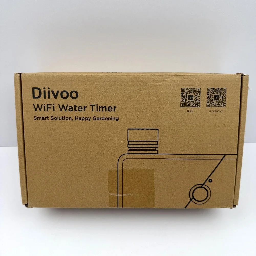 Diivoo 1-Zone WiFi Water Timer Hub WT-07W WG03 Smart Hose Controller Open Box